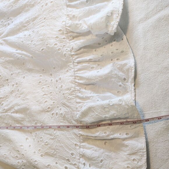 Lilly Pulitzer White Rocko Eyelet Romper Mini Dress W Shorts Coastal Resort 16 - Picture 12 of 12